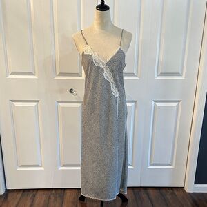 Elegant Lace Trimmed Nightgown/slip dress